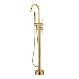 City Life Inox Bath Filler Hand Shower Diverter Brushed Brass