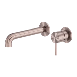 Nero Zen SS316L Wall Basin or Bath Mixer 185mm Spout Brushed Bronze